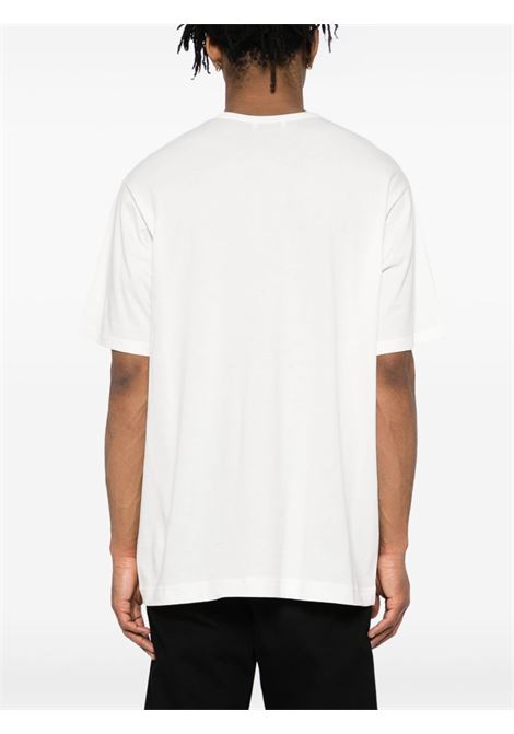 T-shirt n jersey con stampa in bianco Yohji yamamoto - uomo Yohji Yamamoto | HPT609931